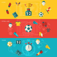 Soccer icons flat