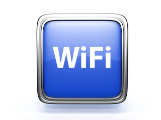 wifi square icon on white background