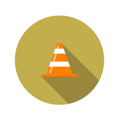 traffic cones ,Flat style with long shadows