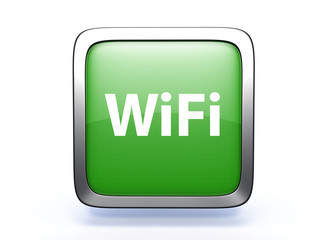 wifi square icon on white background