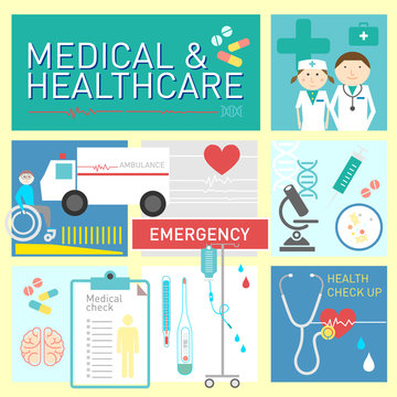 Medical and healthcare vector icon design
