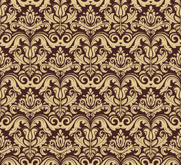 Damask Seamless Vector Pattern. Orient Background