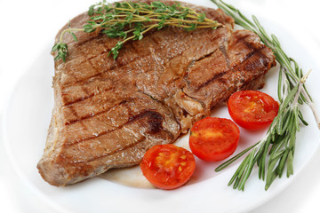 Delicious grilled meat close-up