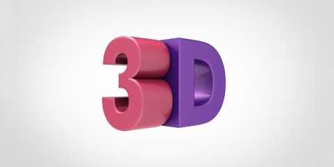 pink and purple Metallic 3D logo with reflection effect