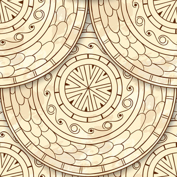 Seamless pattern in fish scale design.
