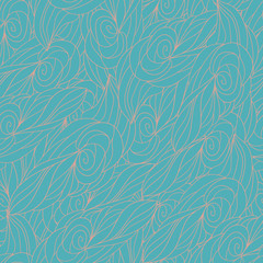 doodle seamless floral pattern hair