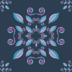 floral ornament painted hands