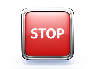 stop square icon on white background