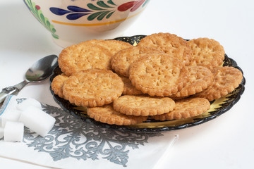 Encas avec gateaux secs, galettes bretonnes
