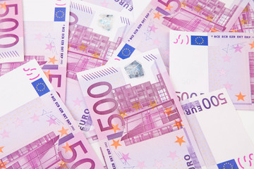 euro pile as background