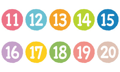 カラフルな数字