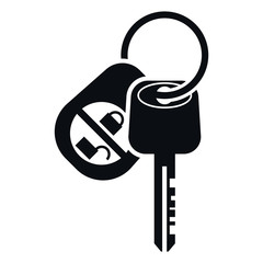 Car Alarm and Key Icon, Vector Illustration