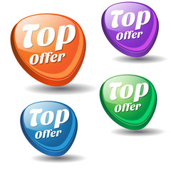 Top Offer Colorful Vector Icon Design