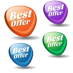 Best Offer Colorful Vector Icon Design