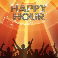 Happy Hour poster sepia