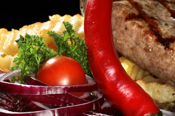 cutlet with potatoes