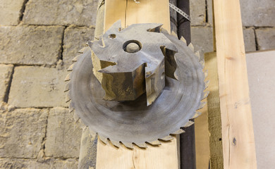Old circular saw blade