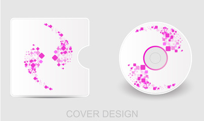 CD DVD Blu-ray white cover design template