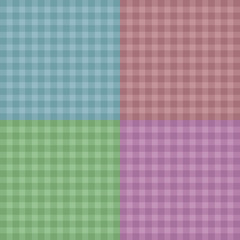 Easy tileable red, blue, pink and green gingham