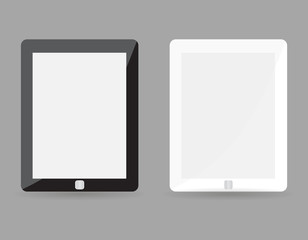 Two realistic tablet pc concept - black and white