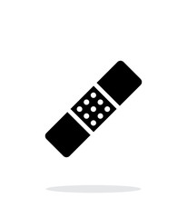 Medical plaster icon on white background.