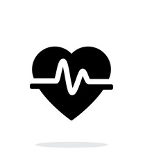 Pulse heart icon on white background.