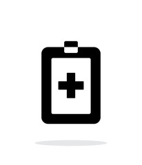 Obraz premium Patient card icon on white background.