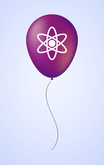 Balloon icon with an atom