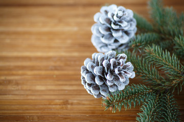 Christmas tree with cones