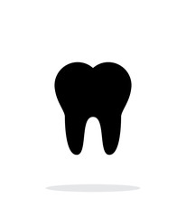 Tooth medical icon on white background.