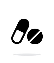 Pills icon on white background.