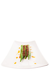 Boiled Raw Okra With Sambal