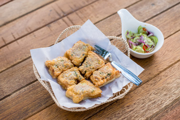 Thailand Food fried pork buns Appetizers, snacks,Fried pork buns