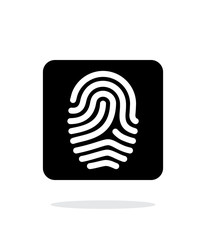 Fingerprint and thumbprint icon on white background.