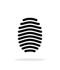 Fingerprint arch type icon on white background.