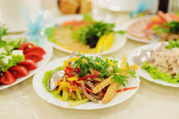 Meat Colorful Salad