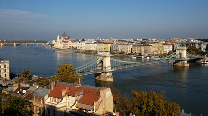 Budapest mit Blick auf Kettenbrücke