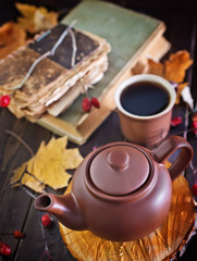 fresh tea in teapot