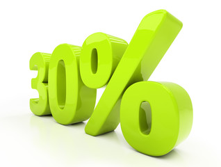 3D thirty percent isolated on white