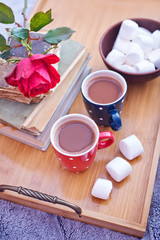 cocoa drink in cups