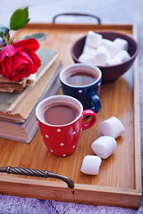 cocoa drink in cups
