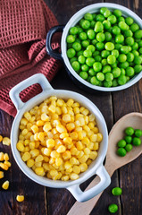 corn and peas