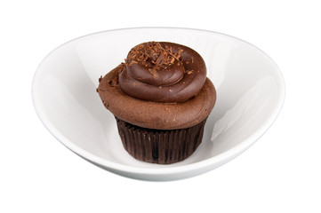 Plate of chocolate cupcake