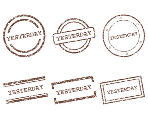 Fototapeta premium Yesterday Stempel