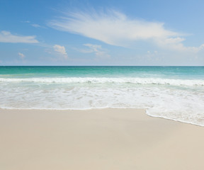 Fototapeta premium beautiful tropical beach, turquoise water and white sand