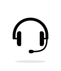 Headset icon on white background.