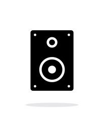 Audio speakers icon on white background.