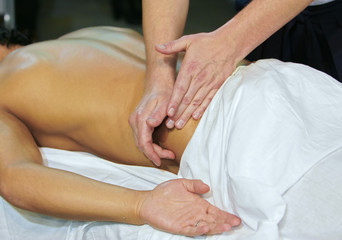 Fototapeta na wymiar massage at spa