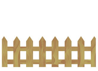 Vector Illustration of Different Seamless Wooden Fences