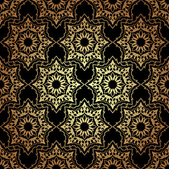 Decorative  seamless pattern in ottoman motif